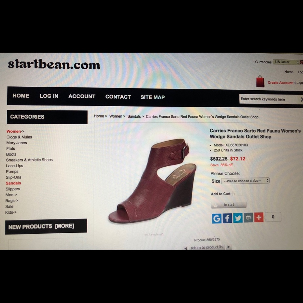 Like NEW!!! Franco Sarto Fauna Leather Wedge
